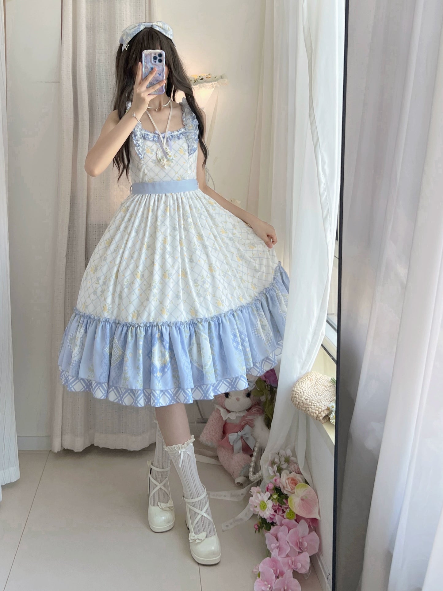 【受注予約7/14まで】Pathwork Garden カントリー風ジャンパースカート