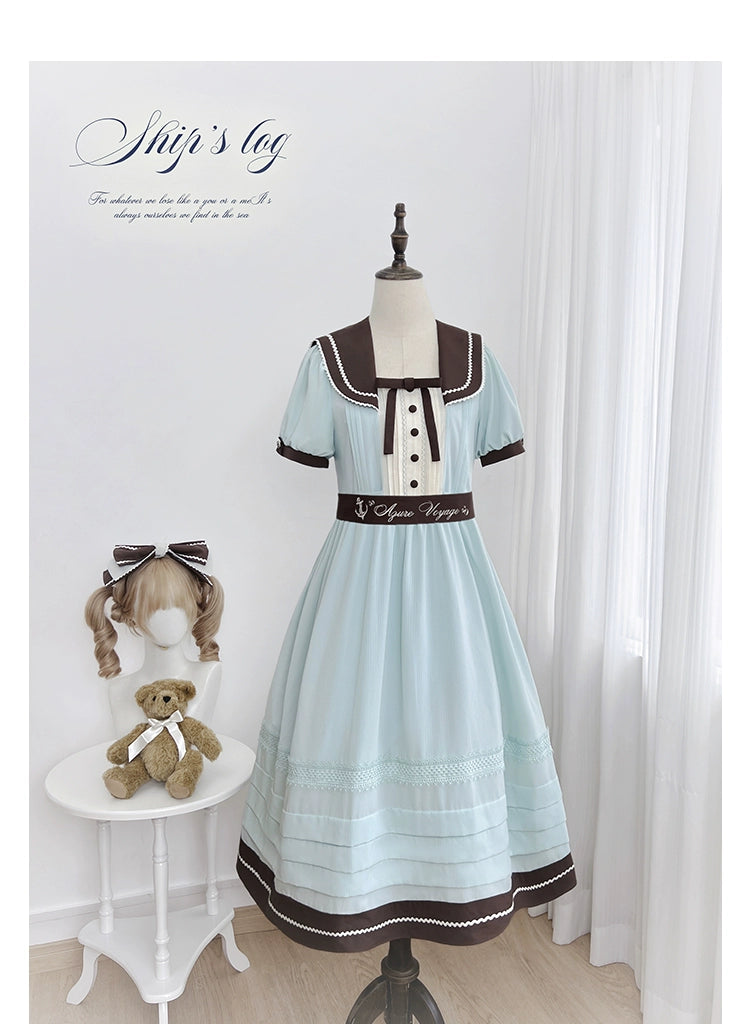 【受注予約7/23まで】Voyage Poem クラシカルマリンワンピース