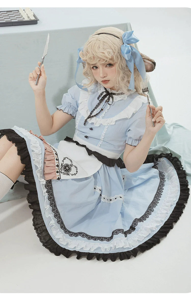EAT ME Bunny ears Alice short sleeve dress