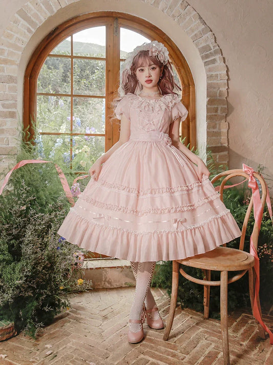 [Sales period ended] Confession under the Sakura Tree Puff sleeve dress