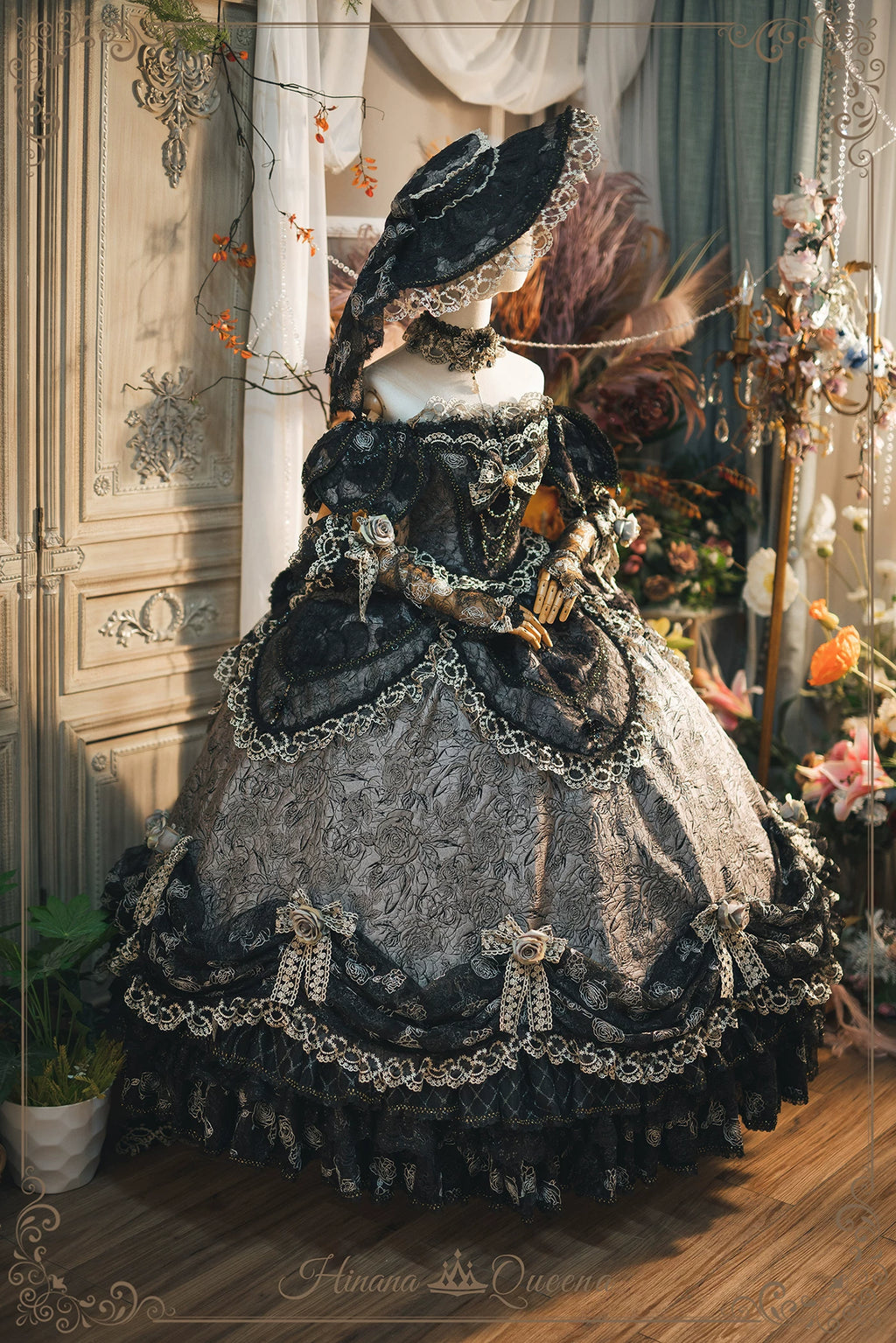 【受注予約9/16まで】With Bell プリンセスドレス ロング丈・ブラック