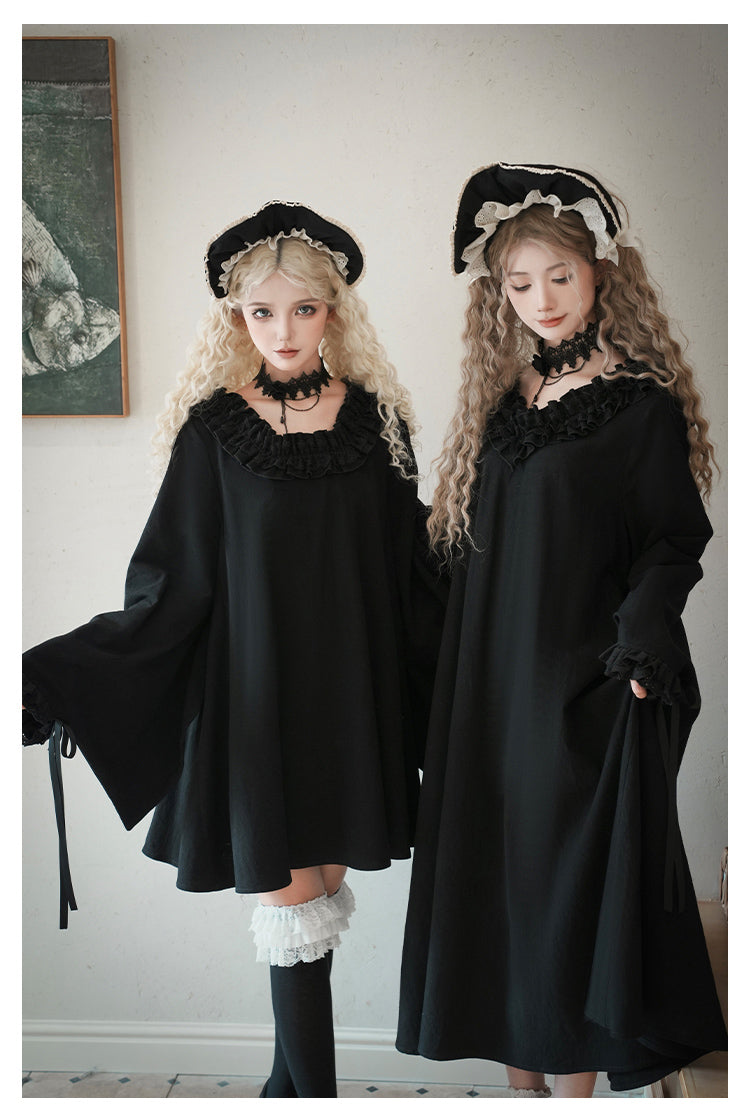 十六夜 和風メイドワンピースセット ロング丈