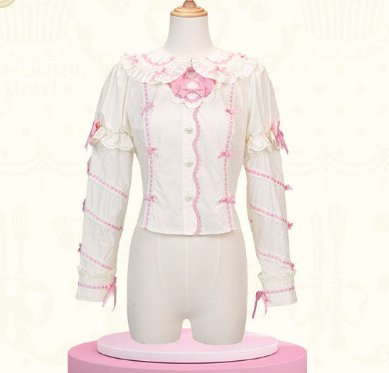 【受注予約1/26まで】Sweet Cup Cake リボンブラウス