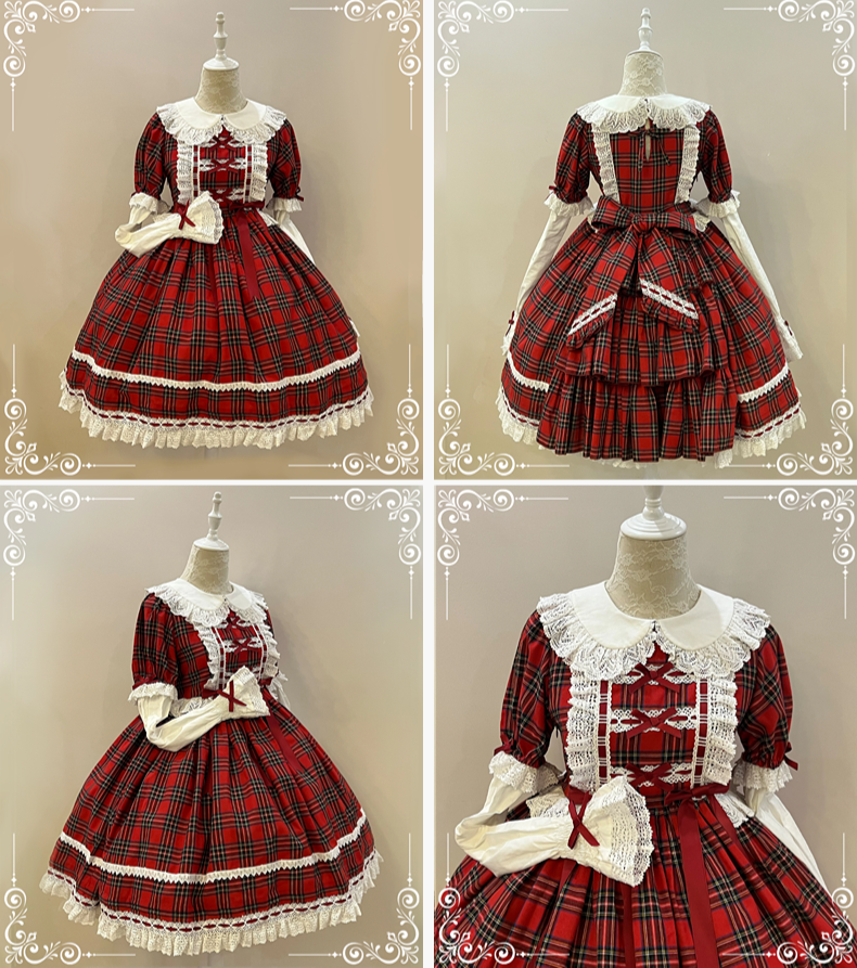 【受注予約5/21まで】Laura's Doll 付け袖付ワンピース・全5色