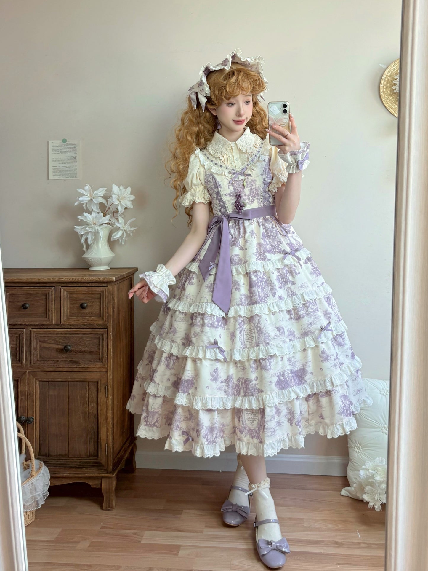 [Pre-orders available until 7/11] Grape Moonling 2-way jumper skirt