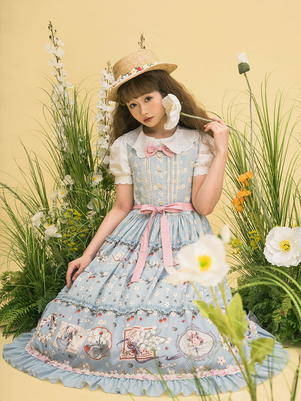 【予約販売】Sweetie Sheep プリントジャンパースカート