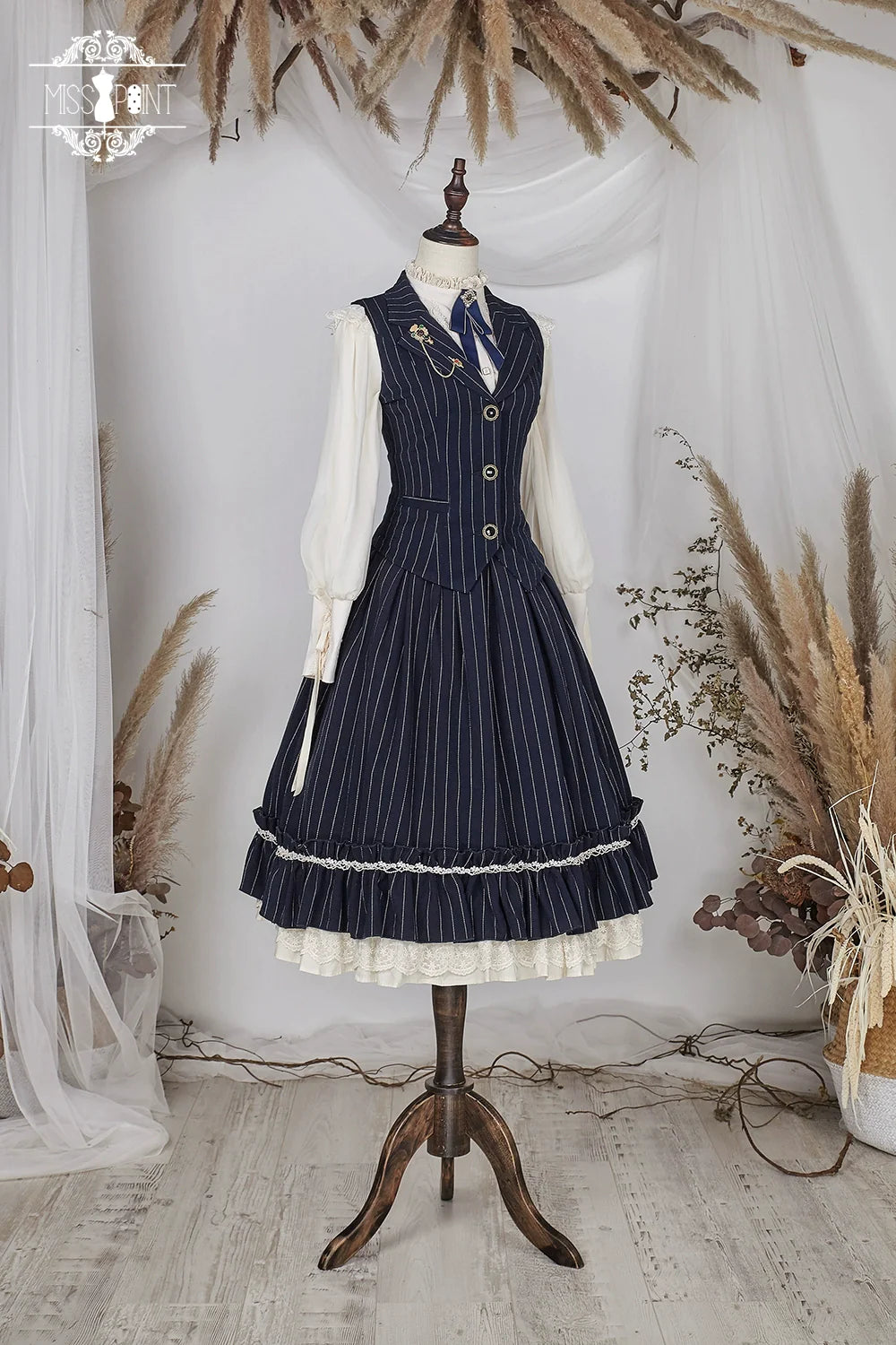 [Pre-order] British Classical Lolita Vertical Striped Vest