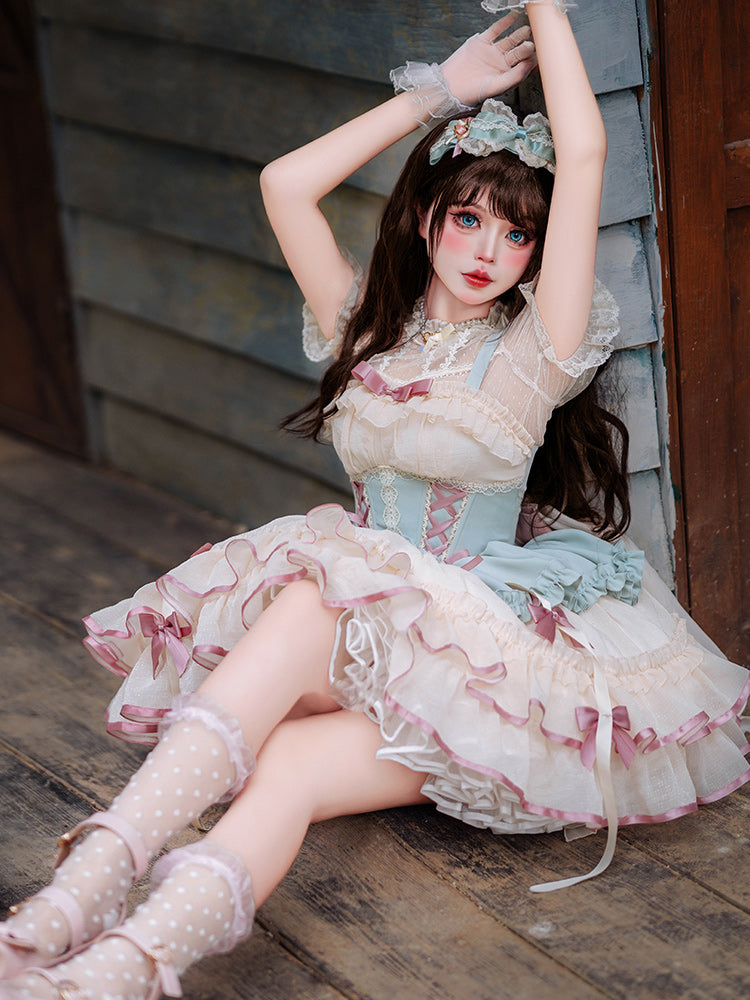 【予約販売】Fairy Garden バレエ風ショートドレス 新色追加