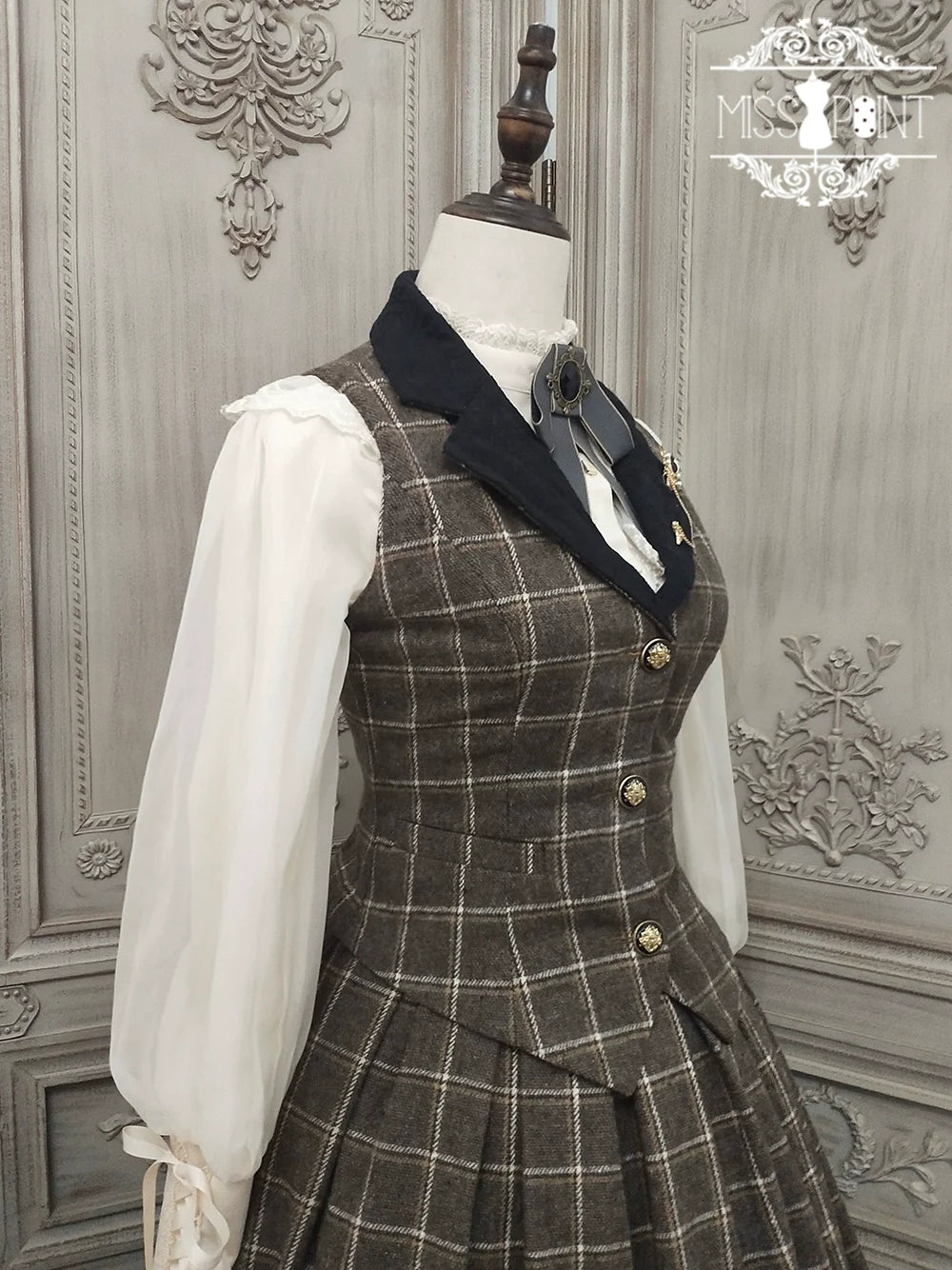 [Pre-order] British Classical Lolita Warm Check Vest