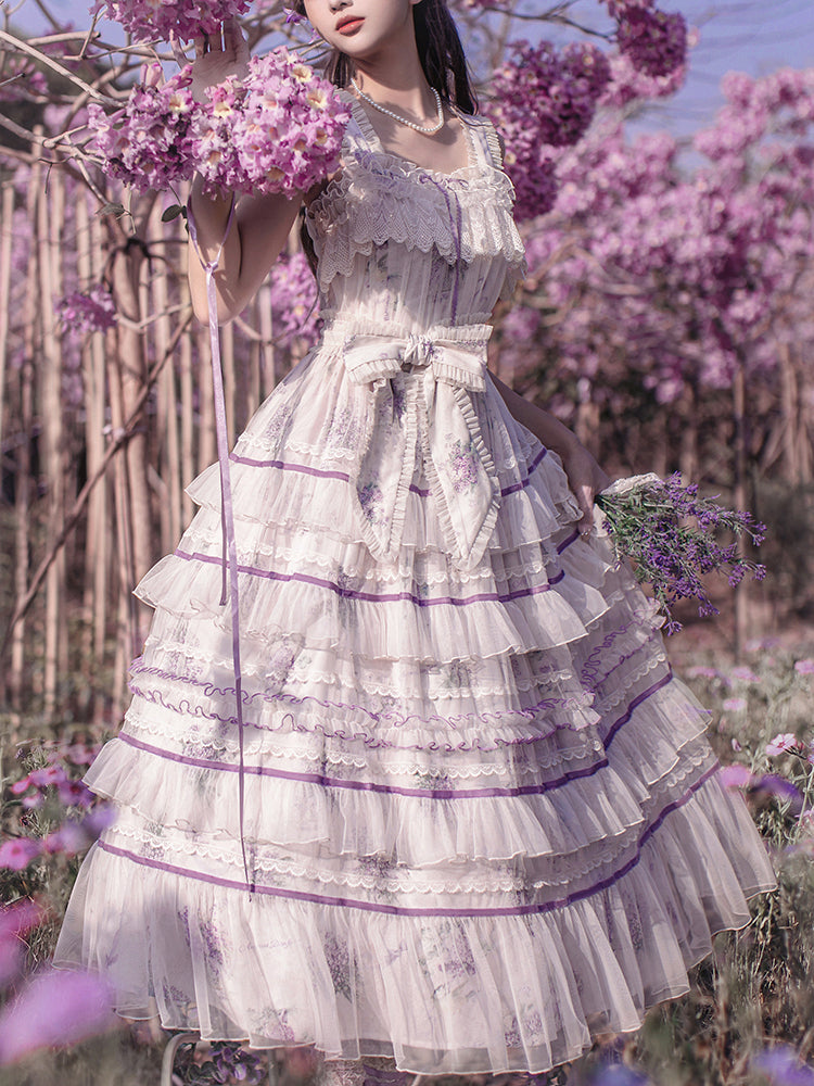 [Pre-orders available until 3/12] The Veil of the Flora Tiered Jumper Skirt