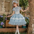 Antique Porcelain Plates Corset Jumper Skirt