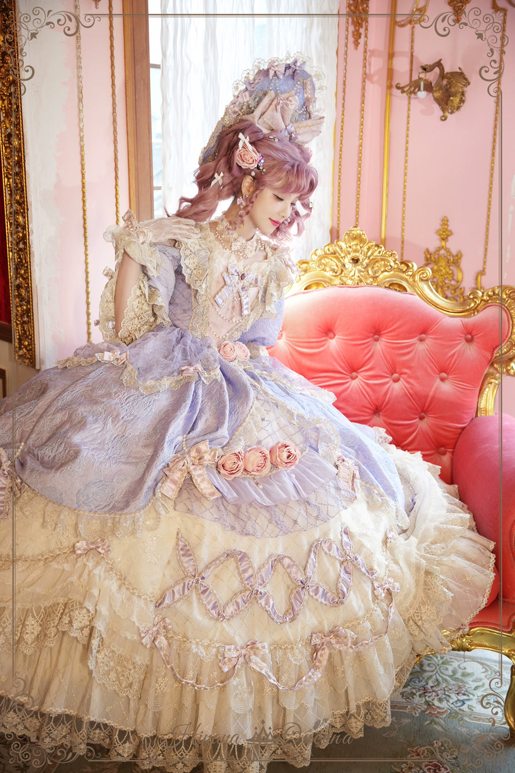 【受注予約6/26まで】Mirror Snow White プリンセスロングドレス・パープル