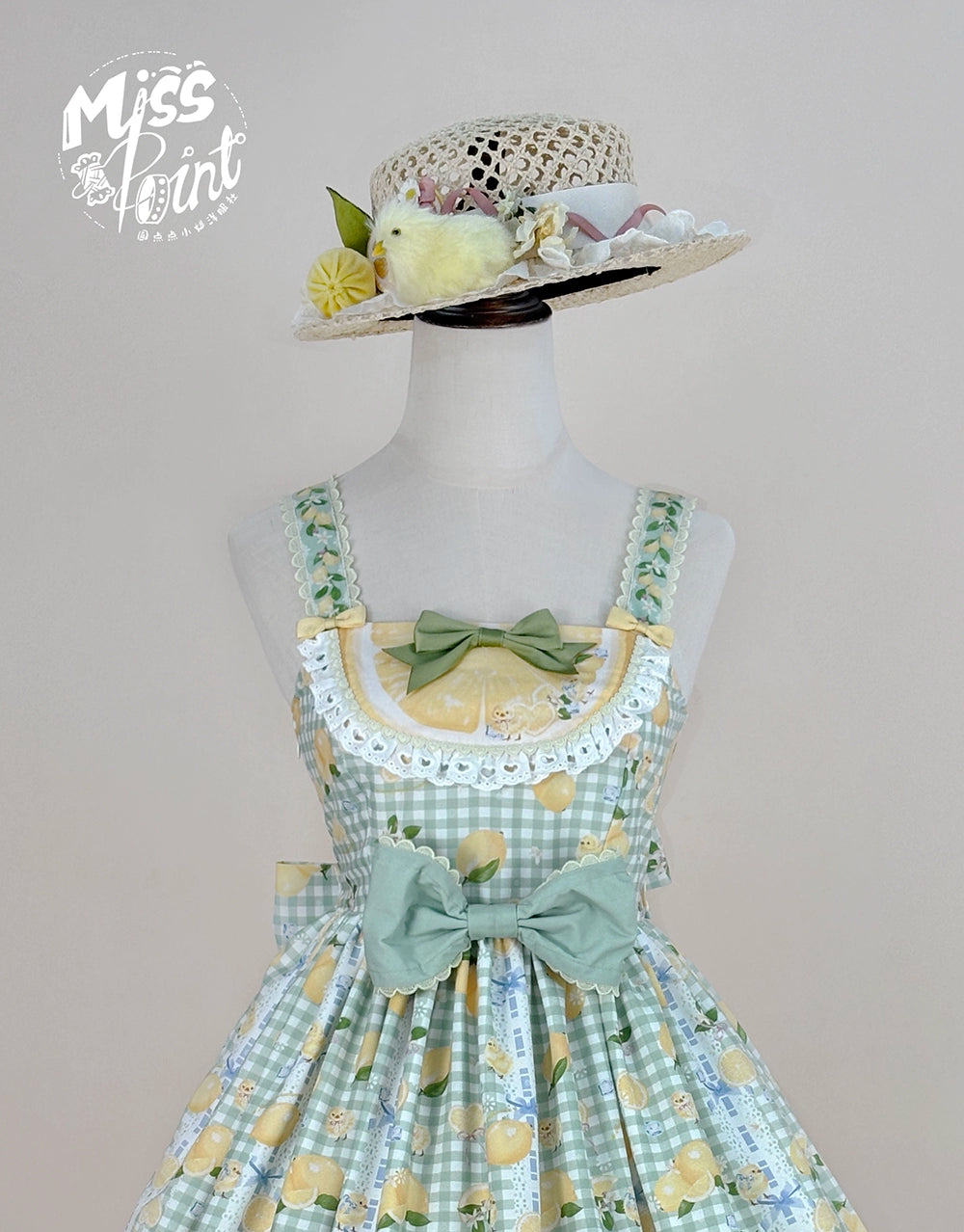 【受注予約5/14まで】Lemon Sweetie プリントジャンパースカート・ミドル丈