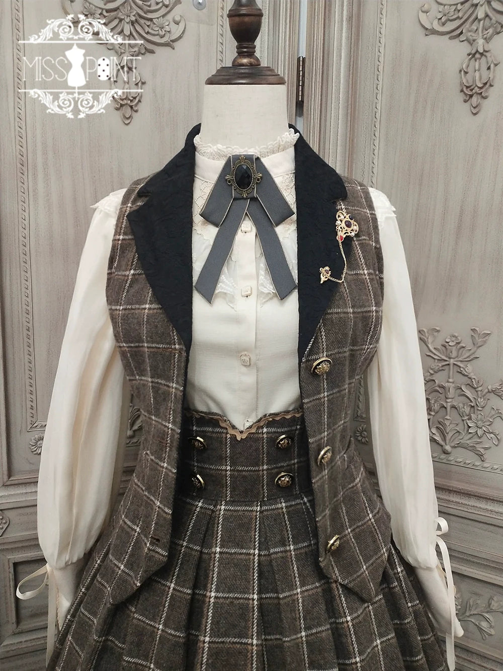 [Pre-order] British Classical Lolita Warm Check Vest