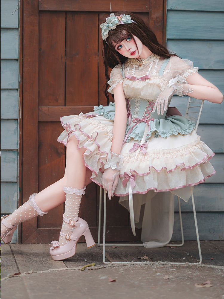 【予約販売】Fairy Garden バレエ風ショートドレス 新色追加
