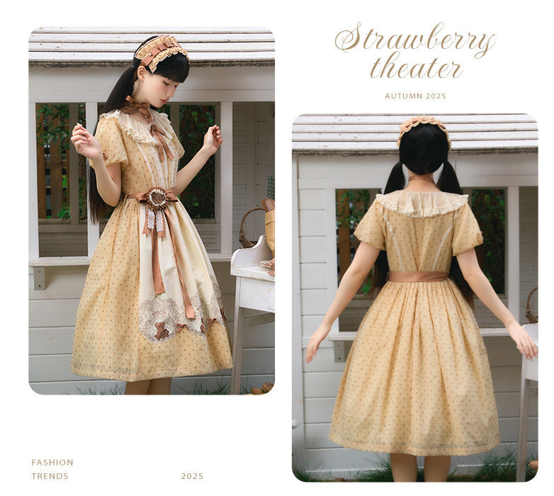 【受注予約12/18まで】Strawberry and Bear Theater ワンピース