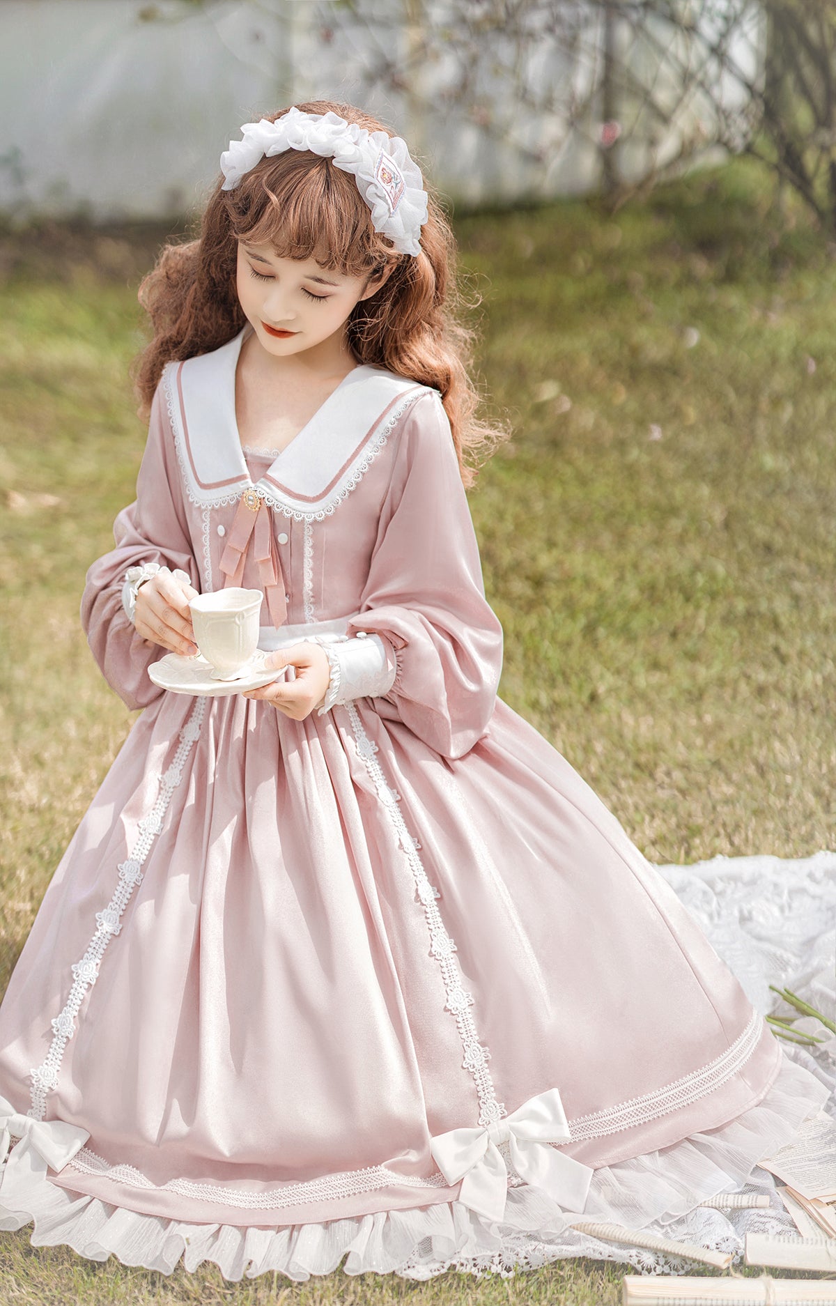 パステルカラーうさ耳セーラー襟ワンピース