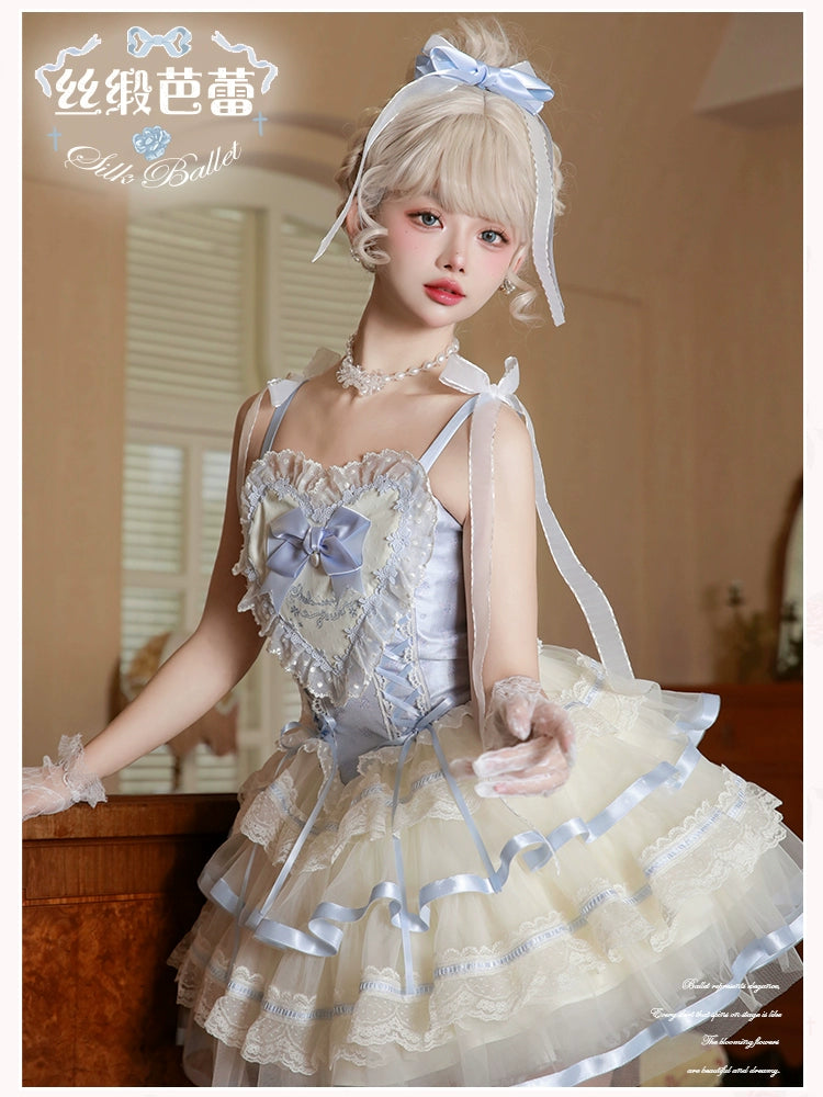 【受注予約1/23まで】Silk Ballet ジャンパースカート・ショート丈