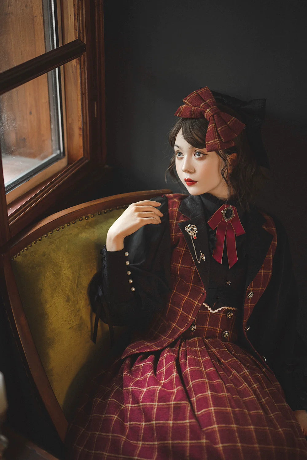 [Pre-order] British Classical Lolita Warm Check Vest