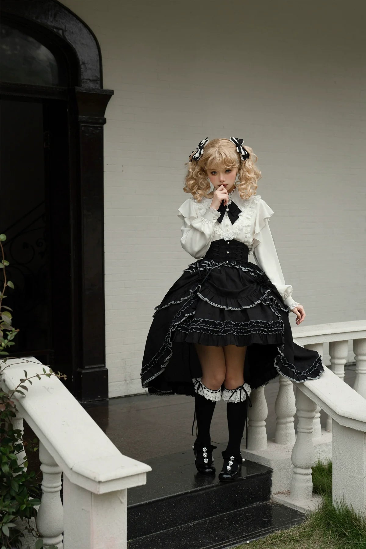 New Moon Night Blouse and Corset-style Skirt Setup