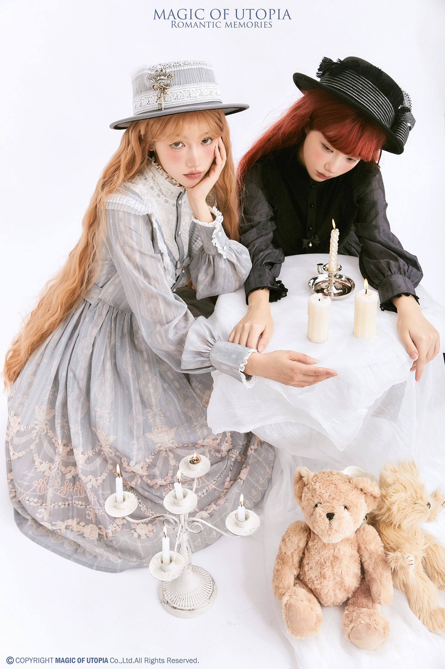Romantic Memories スタンドカラーワンピース