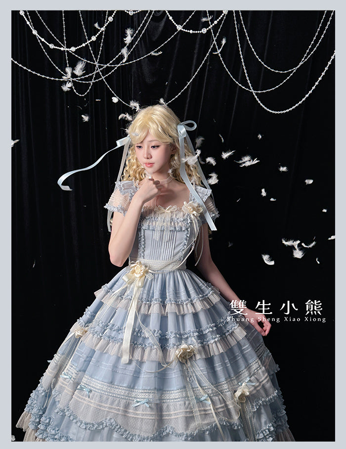 【受注予約4/28まで】Camellia Dream スクエアネックワンピース・ロング丈