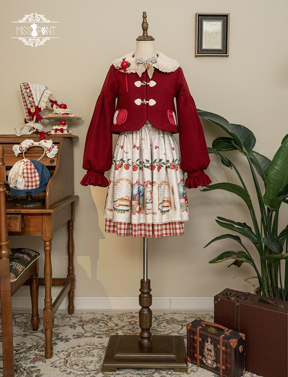 [Pre-order] Apple Garden Bavarian-style reversible skirt