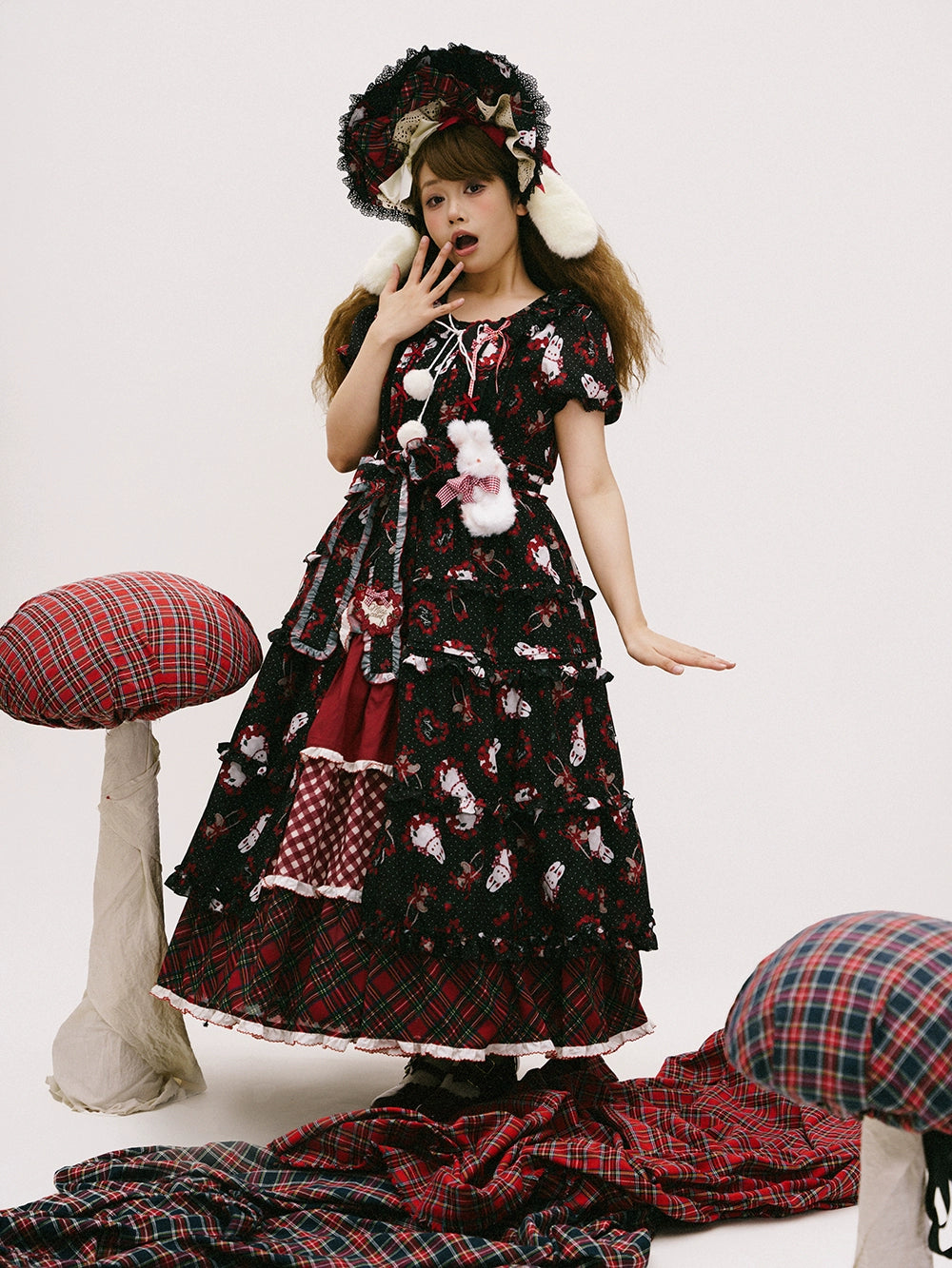 【予約販売】Sweet Berry Rabbit ティアードスカート