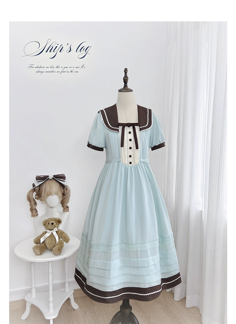 【受注予約7/23まで】Voyage Poem クラシカルマリンワンピース