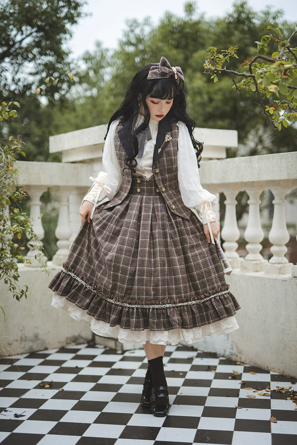 [Pre-order] British Classical Lolita Warm Check Vest