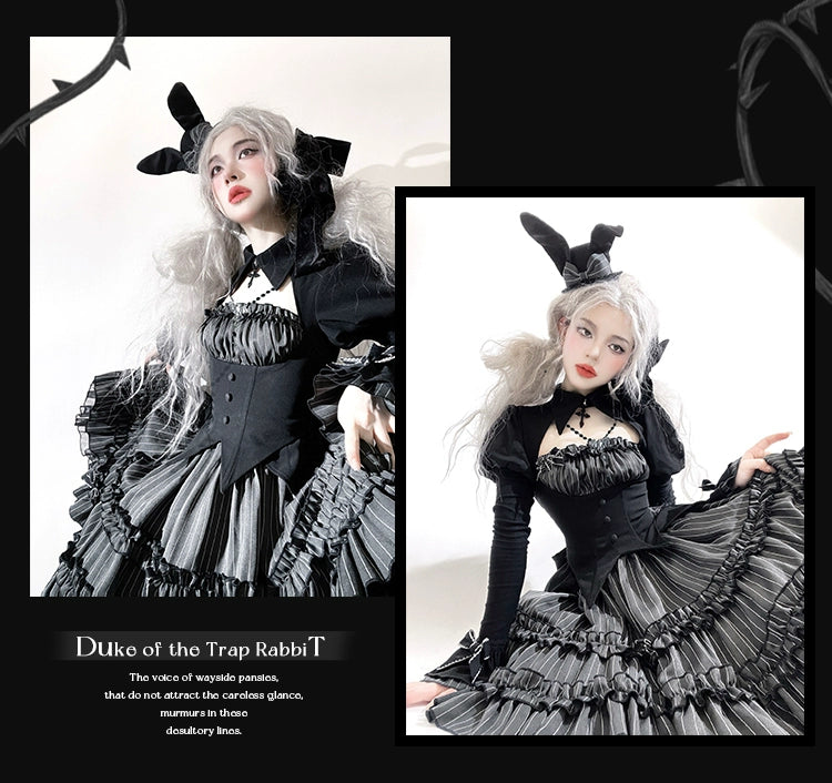 [Pre-orders available until 9/18] Duke of the Trap Rabbit Striped Dress