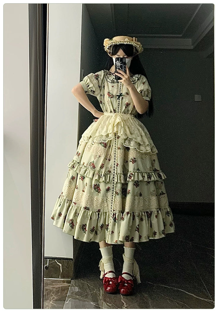 風の旅 カントリースタイル半袖ワンピース