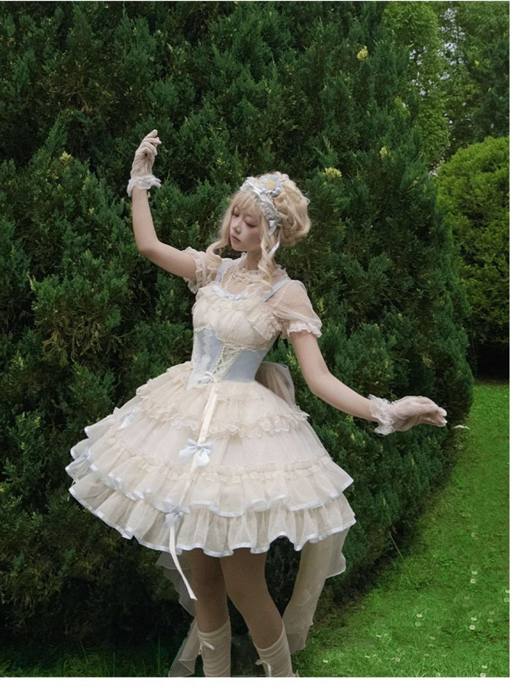 【予約販売】Fairy Garden バレエ風ショートドレス 新色追加