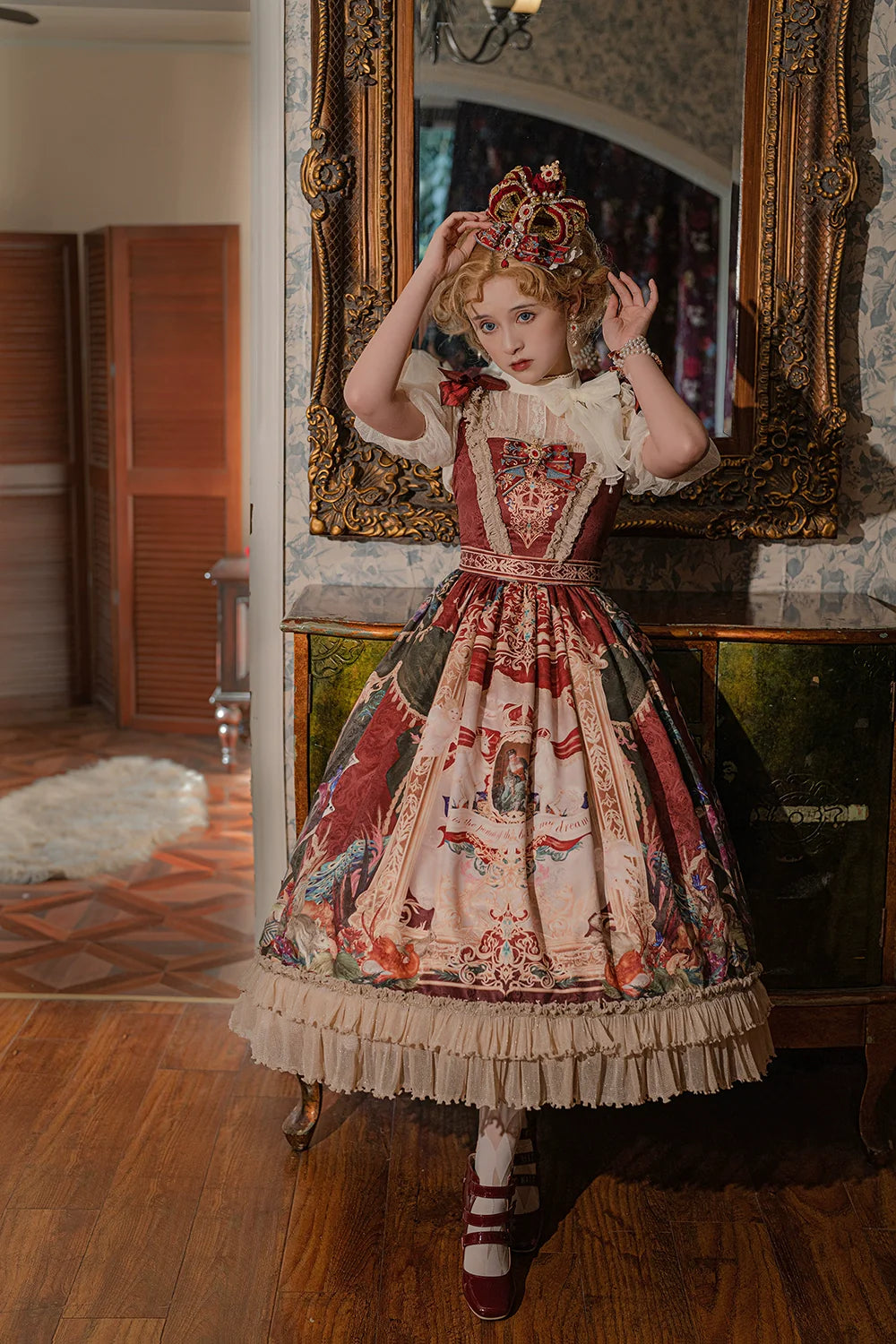 [Pre-order] Wanhua Mirror Western Aristocrat Style Jumper Skirt
