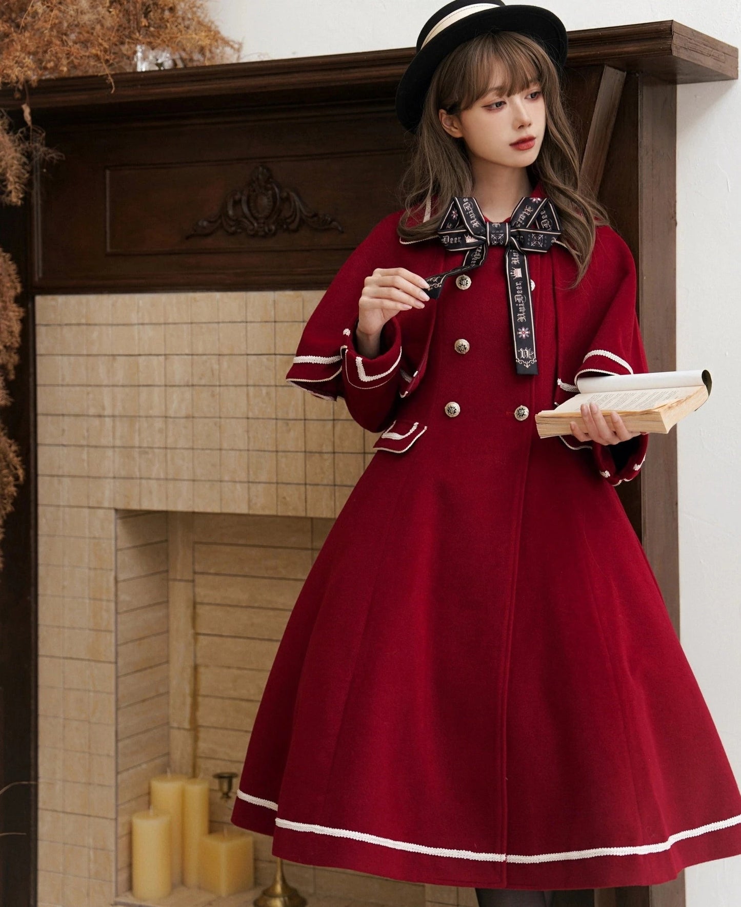 [Sale period ended] Galaxy Voyager cape coat with ribbon