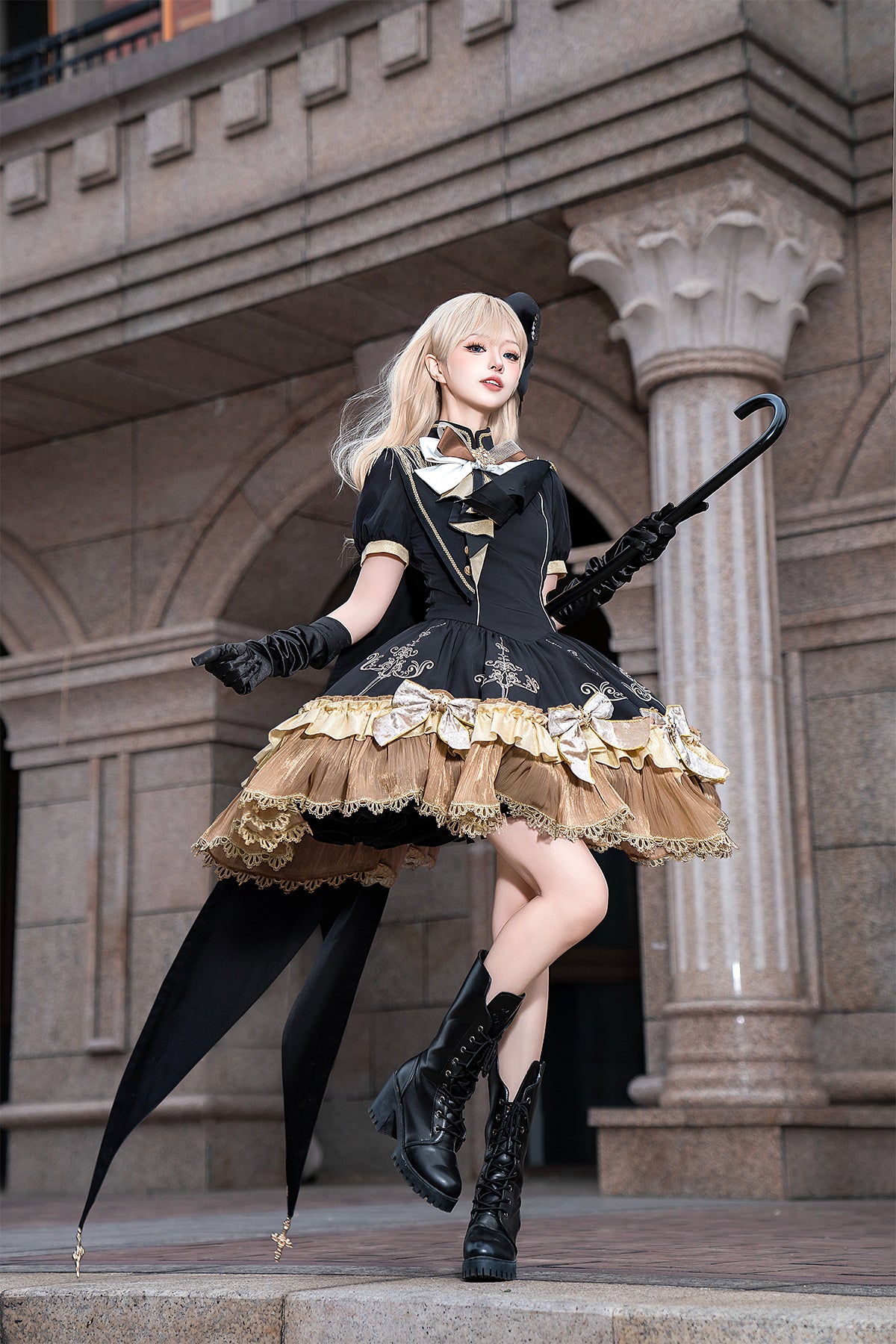 Golden Pledge アイドル風ワンピースショール付き
