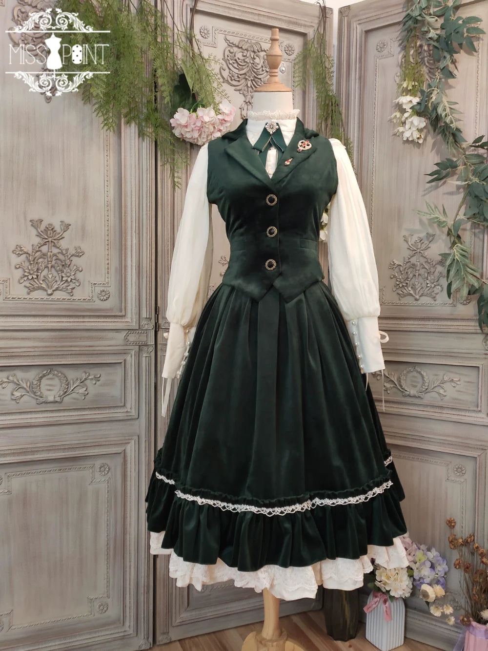 【予約販売】英国クラシカルロリィタ ベルベットベスト