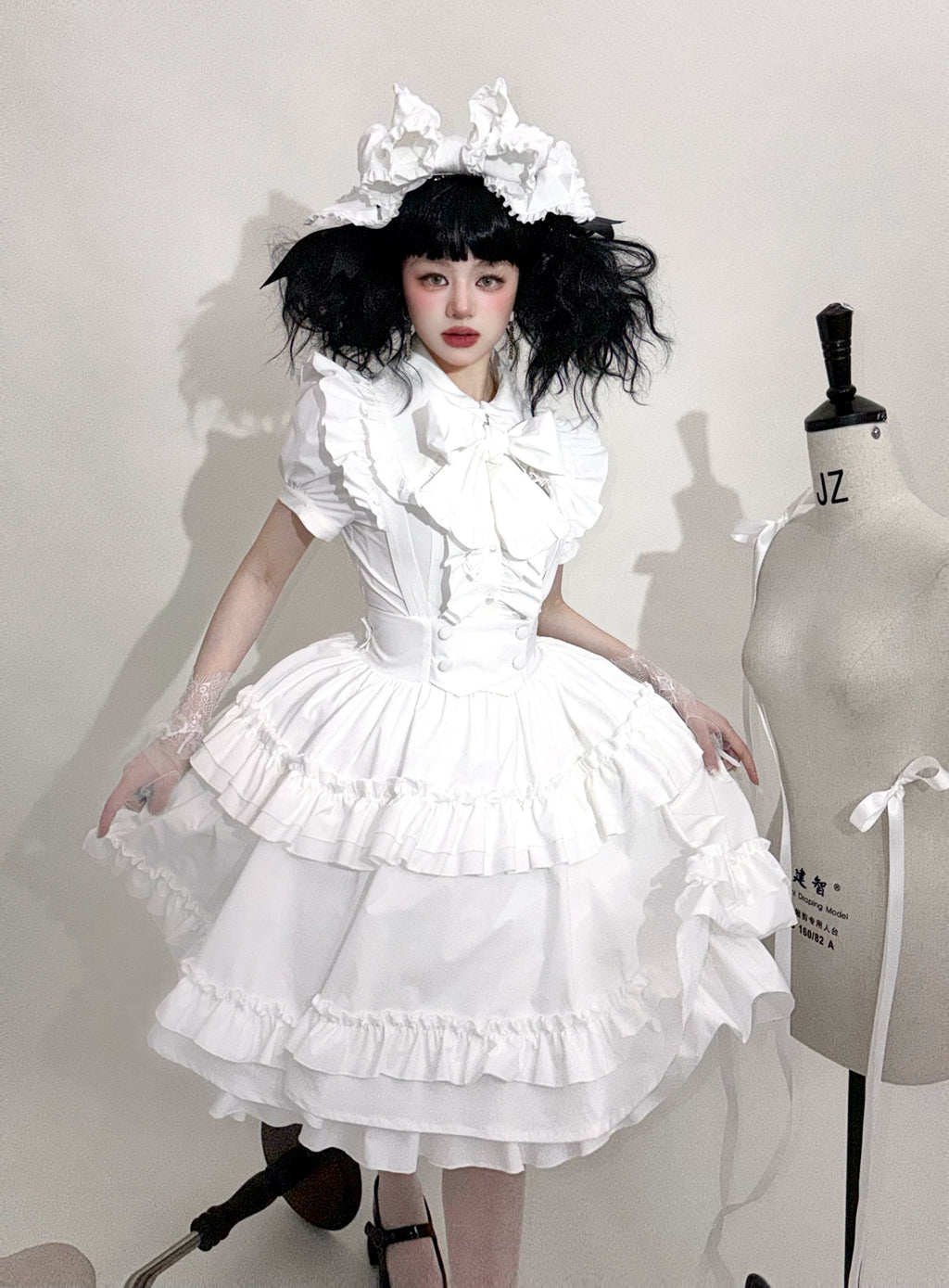 Doll's House サスペンダーひざ丈スカート