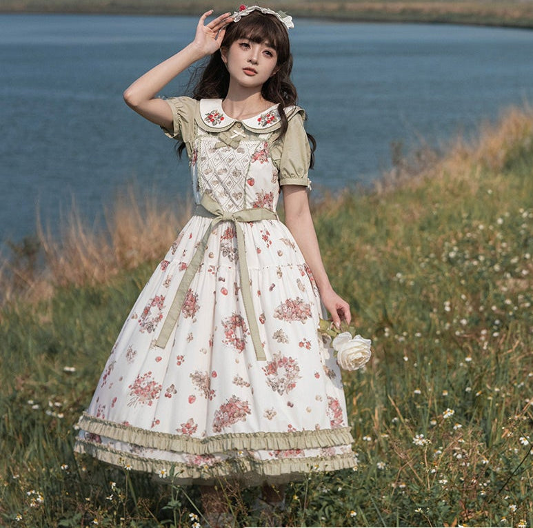【受注予約4/23まで】Wild Berry Collection プリントジャンパースカート