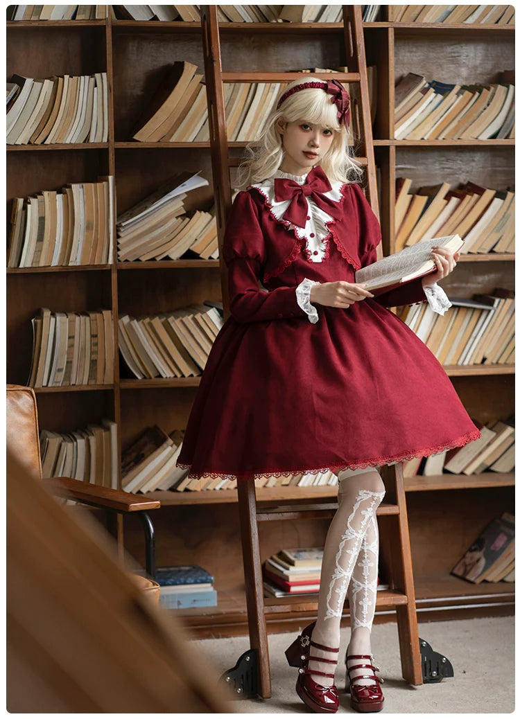 魔女書店 パフスリーブのボレロ風ワンピース