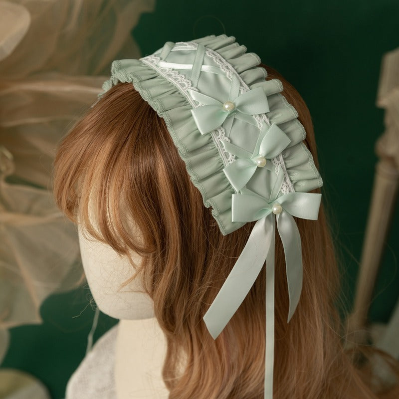 ribbon headdress with pearls