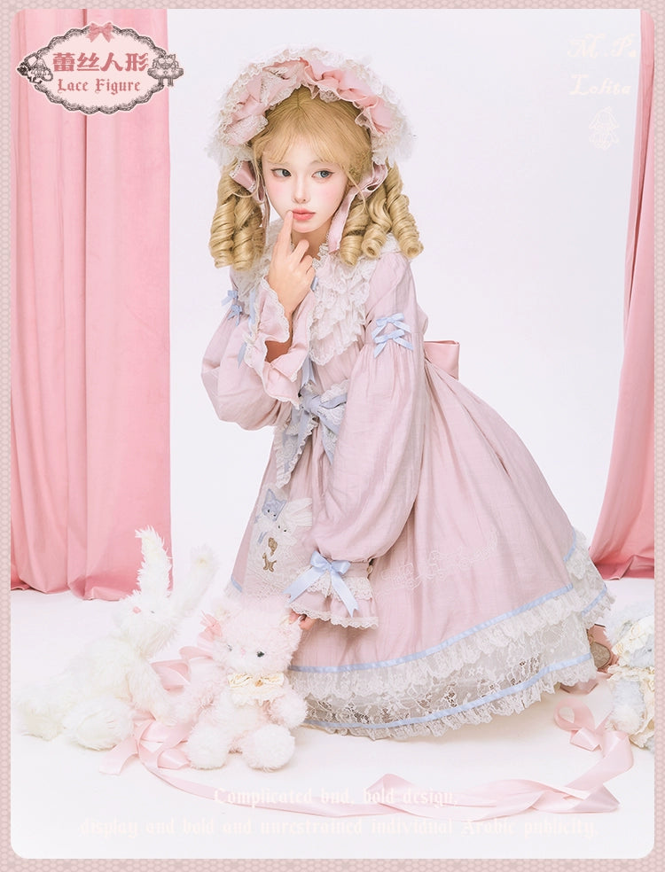 【受注予約12/18まで】Lace Figure アップリケワンピース