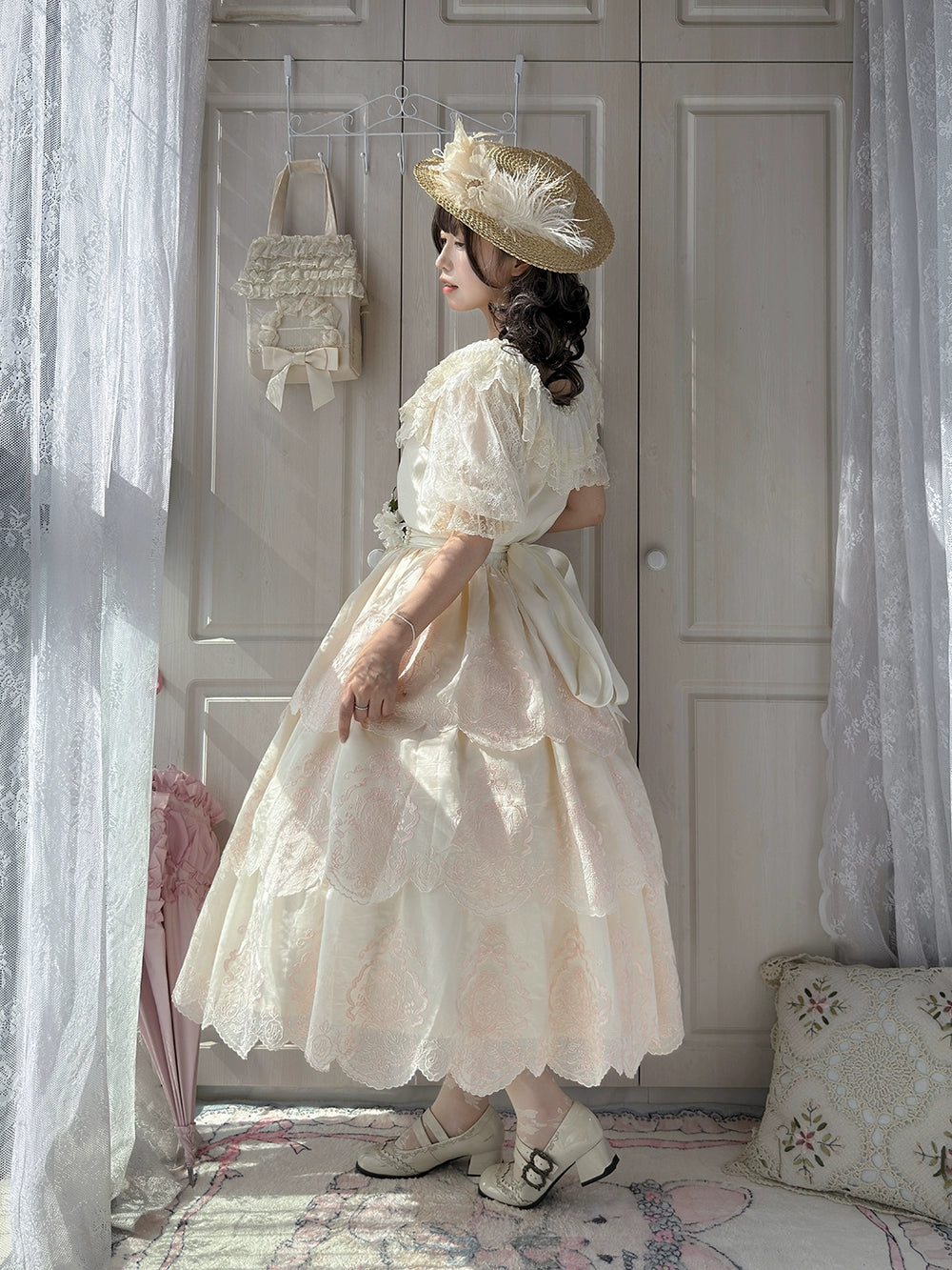 【受注予約9/25まで】Noble Garden 刺繍スカート