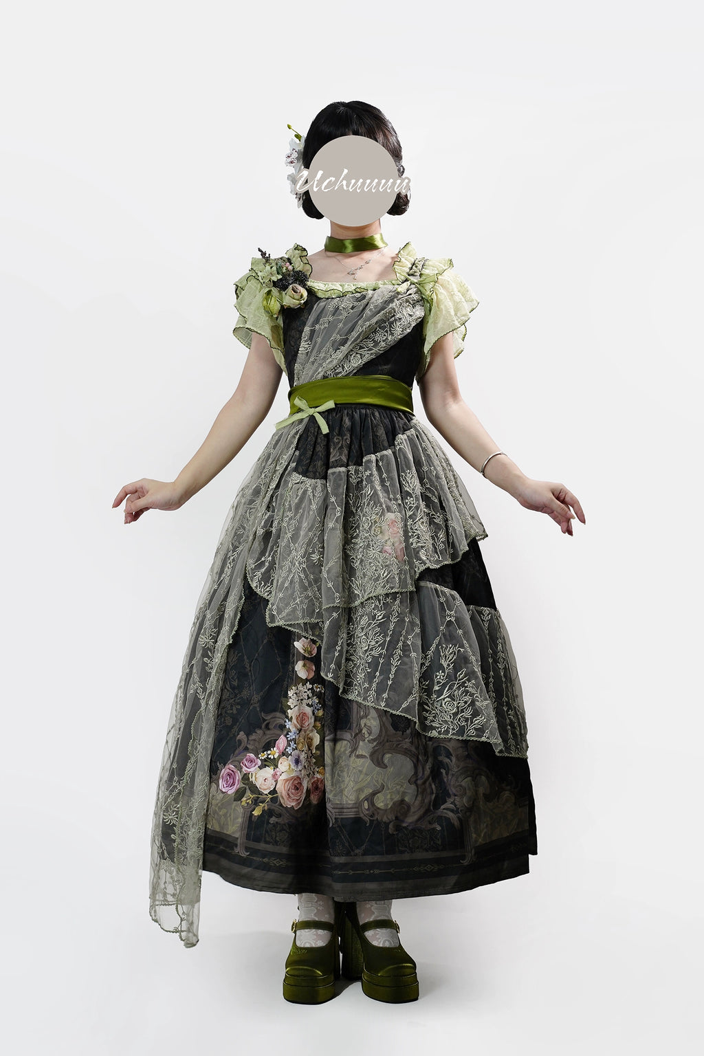 【受注予約1/23まで】Anthea Garden ジャンパースカート2型・花柄プリントあり