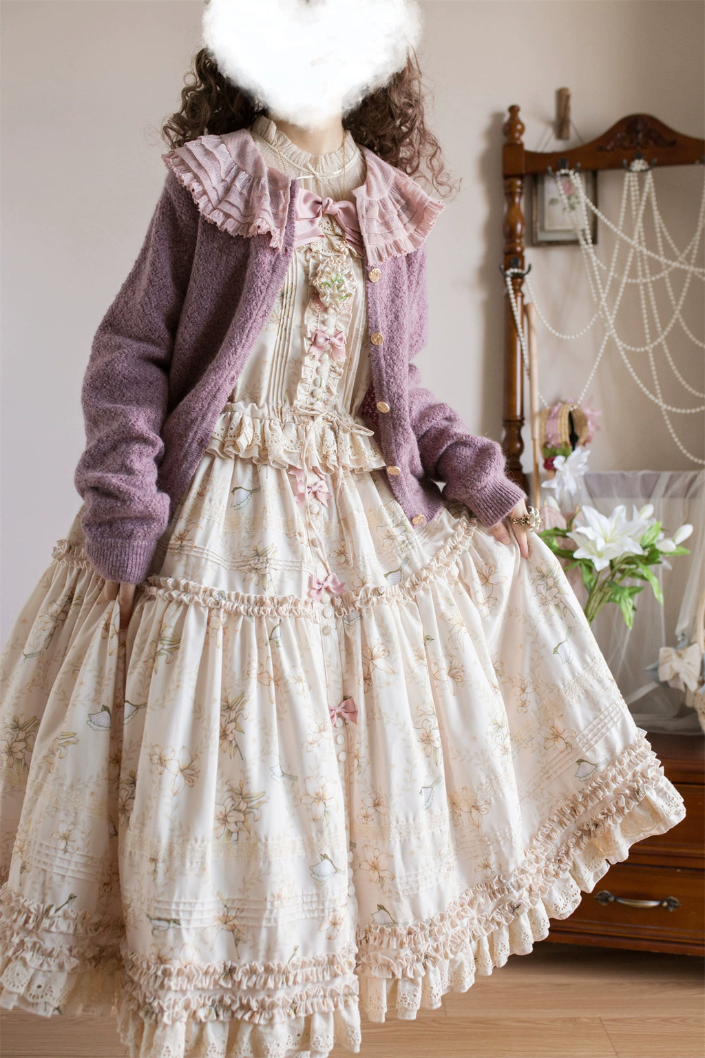 Lily and Wind Classical Print Skirt and Top