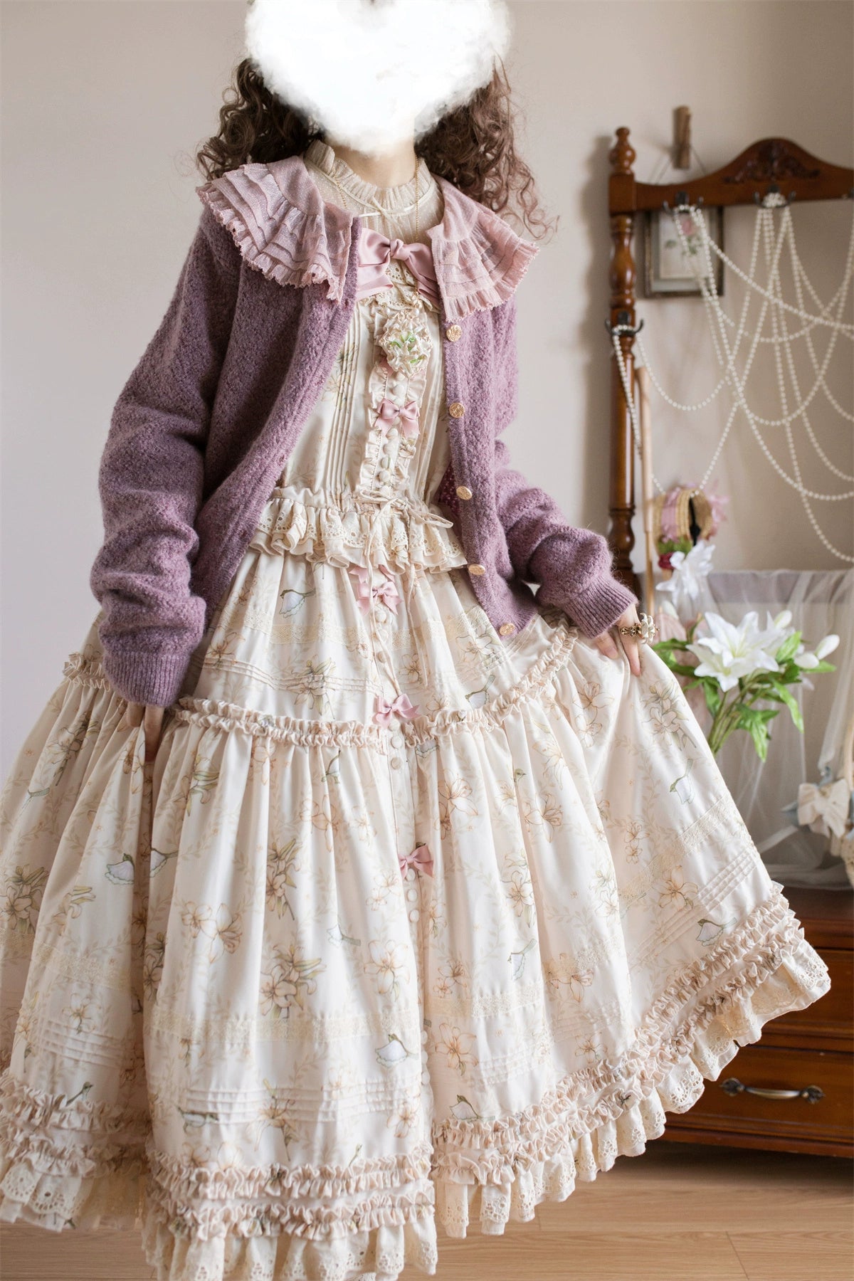 Lily and Wind Classical Print Skirt and Top
