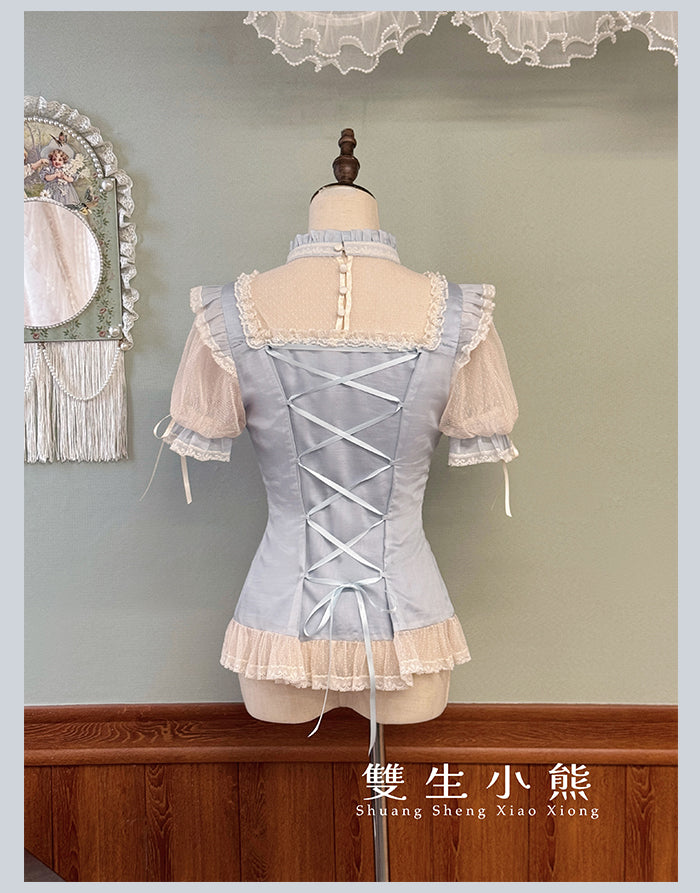 【受注予約4/28まで】Camellia Dream 付け袖付きシアーブラウス