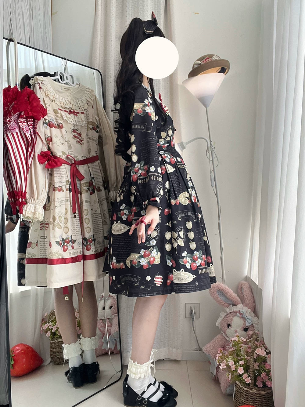 【予約販売】Strawberry Journal 長袖ワンピース