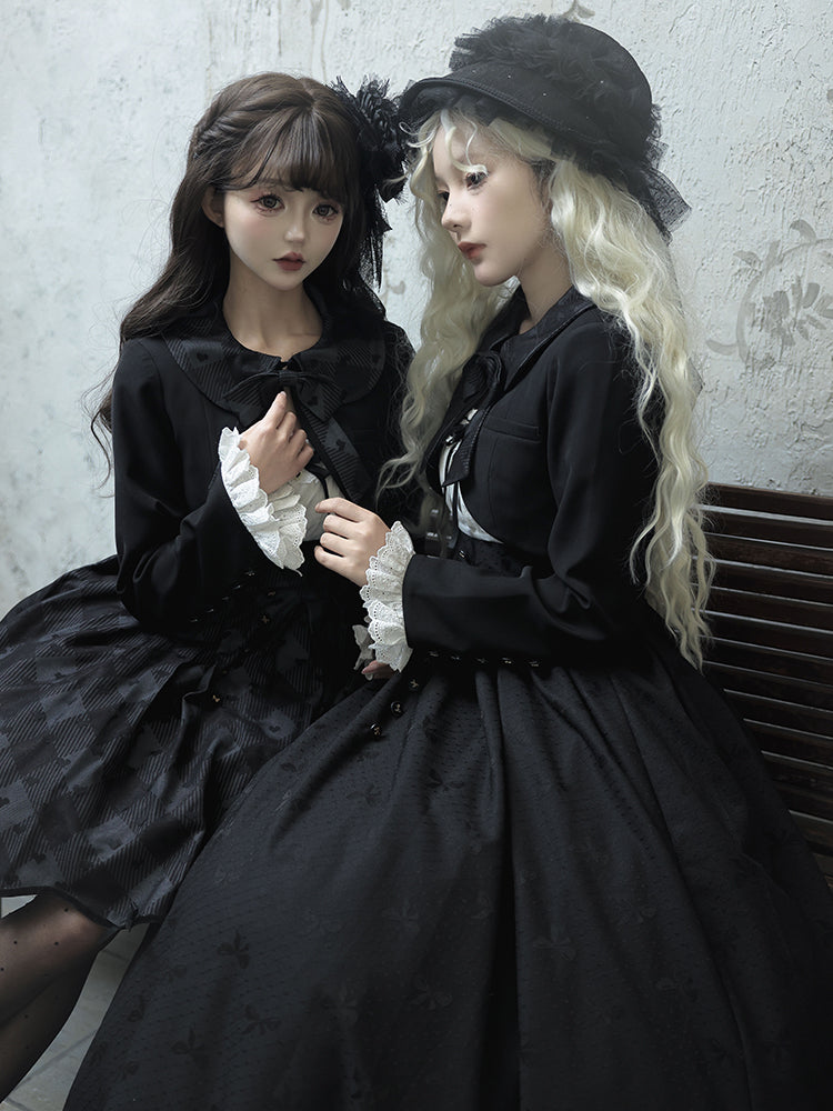 Silent Heart チェック柄ショート丈ジャンパースカートとジャケット