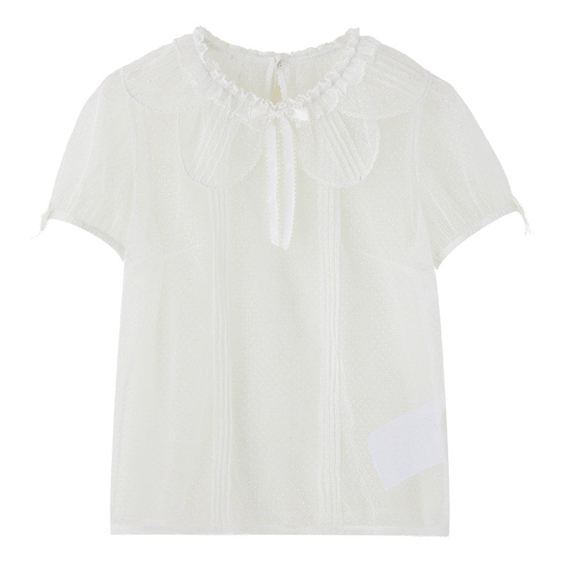 【受注予約1/15まで】春桜2.0 半袖シアーブラウス